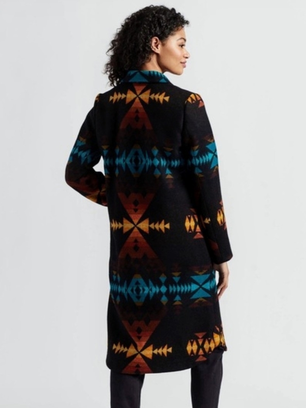 Pendleton Saddle Mountain Blanket Wool Coat Sz L
